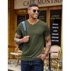 COOFANDY Mens T Shirts Short Sleeve V Neck T-Shirt Casual Soft Basic Tee(Army Green)