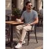 COOFANDY Mens T Shirts Short Sleeve V Neck T-Shirt Casual Soft Basic Tee(Black/ White/ Light Gray)