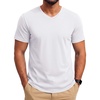 COOFANDY Mens T Shirts Short Sleeve V Neck T-Shirt Casual Soft Basic Tee(White)