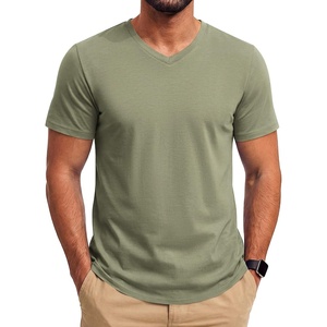 COOFANDY Mens T Shirts Short Sleeve V Neck T-Shirt Casual Soft Basic Tee(Light Green)