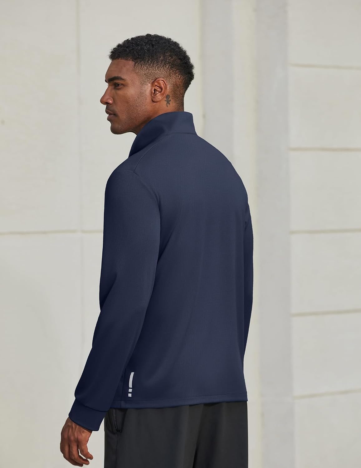image:imageCOOFANDY Mens Quarter Zip Pullover UPF 50 Athletic Running ShirtsNavy