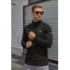COOFANDY Men’s Quarter Zip Pullover Long Sleeve UPF 50+ Sun Protection Athletic Shirts(Black)