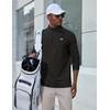 COOFANDY Men’s Quarter Zip Pullover Long Sleeve UPF 50+ Sun Protection Athletic Shirts(Black)