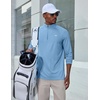 COOFANDY Men’s Quarter Zip Pullover Long Sleeve UPF 50+ Sun Protection Athletic Shirts(Blue)