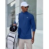COOFANDY Men’s Quarter Zip Pullover Long Sleeve UPF 50+ Sun Protection Athletic Shirts(Dark Blue)