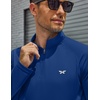 COOFANDY Men’s Quarter Zip Pullover Long Sleeve UPF 50+ Sun Protection Athletic Shirts(Dark Blue)