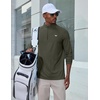 COOFANDY Men’s Quarter Zip Pullover Long Sleeve UPF 50+ Sun Protection Athletic Shirts(Dark Green)