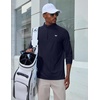 COOFANDY Men’s Quarter Zip Pullover Long Sleeve UPF 50+ Sun Protection Athletic Shirts(Navy Blue)