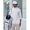 COOFANDY Men’s Quarter Zip Pullover Long Sleeve UPF 50+ Sun Protection Athletic Shirts(White)