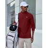 COOFANDY Men’s Quarter Zip Pullover Long Sleeve UPF 50+ Sun Protection Athletic Shirts(Wine Red)