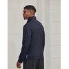 COOFANDY Men’s Quarter Zip Pullover UPF 50+ Athletic Running Shirts(Dark Blue)