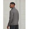 COOFANDY Men’s Quarter Zip Pullover UPF 50+ Athletic Running Shirts(Dark Gray)