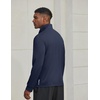 COOFANDY Men’s Quarter Zip Pullover UPF 50+ Athletic Running Shirts(Navy)