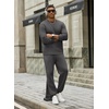 COOFANDY 2 Piece Men’s Tracksuits Set Cotton Long Sleeve Sweatsuit Pullover with Jogging Pants Casual Athletic Outfits(Dark Gray)
