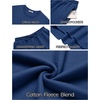 COOFANDY 2 Piece Men’s Tracksuits Set Cotton Long Sleeve Sweatsuit Pullover with Jogging Pants Casual Athletic Outfits(Navy Blue)