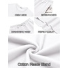 COOFANDY 2 Piece Men’s Tracksuits Set Cotton Long Sleeve Sweatsuit Pullover with Jogging Pants Casual Athletic Outfits(White)