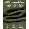 COOFANDY Henley Shirts for Men Casual T-Shirts Henley Long Sleeve Shirts(Army Green)