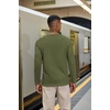 COOFANDY Henley Shirts for Men Casual T-Shirts Henley Long Sleeve Shirts(Army Green)
