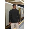 COOFANDY Henley Shirts for Men Casual T-Shirts Henley Long Sleeve Shirts(Black)