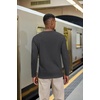 COOFANDY Henley Shirts for Men Casual T-Shirts Henley Long Sleeve Shirts(Dark Grey)