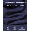 COOFANDY Henley Shirts for Men Casual T-Shirts Henley Long Sleeve Shirts(Navy Blue)