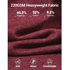 COOFANDY Henley Shirts for Men Casual T-Shirts Henley Long Sleeve Shirts(Red)