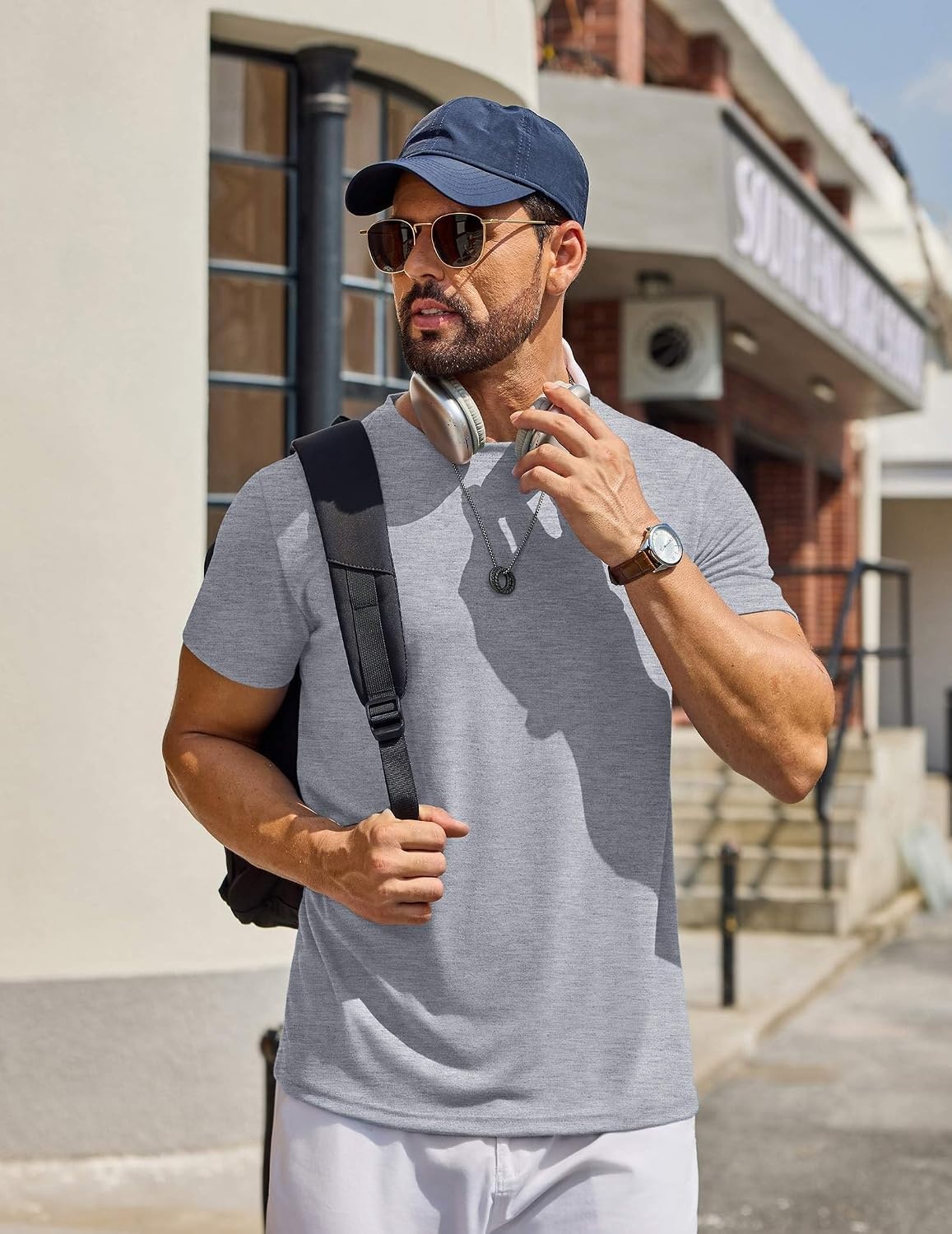 image:imageCOOFANDY Mens T Shirt Short Sleeve Casual TShirts Crew Neck Basic Tee ShirtsEssentials 3 Pack