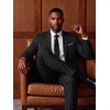 COOFANDY Men’s 2 Piece Suits Classic Fit One Button Suits Tuxedo Jacket(Black)
