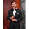 COOFANDY Men’s 2 Piece Suits Classic Fit One Button Suits Tuxedo Jacket(Black)