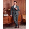 COOFANDY Men’s 2 Piece Suits Classic Fit One Button Suits Tuxedo Jacket(Dark Grey)