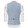 COOFANDY Men’s Casual Business Vests Lightweight Waistcoat Slim Fit Suit Vest(Plaid Vest-light Blue)