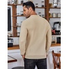 COOFANDY Men’s Knit Polo Shirts Casual Collared Long Sleeve Sweater Polos(Apricot)
