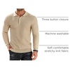 COOFANDY Men’s Knit Polo Shirts Casual Collared Long Sleeve Sweater Polos(Apricot)