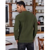 COOFANDY Men’s Knit Polo Shirts Casual Collared Long Sleeve Sweater Polos(Army Green)