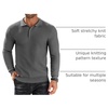 COOFANDY Men’s Knit Polo Shirts Casual Collared Long Sleeve Sweater Polos(Dark Grey)