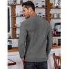 COOFANDY Men’s Knit Polo Shirts Casual Collared Long Sleeve Sweater Polos(Dark Grey)