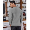 COOFANDY Men’s Knit Polo Shirts Casual Collared Long Sleeve Sweater Polos(Light Grey)