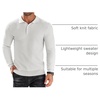 COOFANDY Men’s Knit Polo Shirts Casual Collared Long Sleeve Sweater Polos(White)