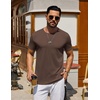 COOFANDY Men’s T Shirt Short Sleeve Casual T-Shirts Crew Neck Basic Tee Shirts(Brown)