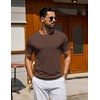 COOFANDY Men’s T Shirt Short Sleeve Casual T-Shirts Crew Neck Basic Tee Shirts(Brown)