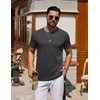 COOFANDY Men’s T Shirt Short Sleeve Casual T-Shirts Crew Neck Basic Tee Shirts(Dark Grey)