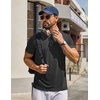 COOFANDY Men’s T Shirt Short Sleeve Casual T-Shirts Crew Neck Basic Tee Shirts(Dark Grey)