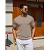 COOFANDY Men’s T Shirt Short Sleeve Casual T-Shirts Crew Neck Basic Tee Shirts(Khaki)