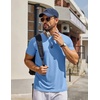 COOFANDY Men’s T Shirt Short Sleeve Casual T-Shirts Crew Neck Basic Tee Shirts(Light Blue)