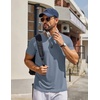 COOFANDY Men’s T Shirt Short Sleeve Casual T-Shirts Crew Neck Basic Tee Shirts(Misty Blue)