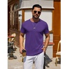 COOFANDY Men’s T Shirt Short Sleeve Casual T-Shirts Crew Neck Basic Tee Shirts(Purple)