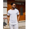 COOFANDY Men’s T Shirt Short Sleeve Casual T-Shirts Crew Neck Basic Tee Shirts(White)