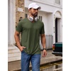 COOFANDY Mens T Shirts Short Sleeve V Neck T-Shirt Casual Plain Basic Tee(Army Green)