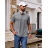 COOFANDY Mens T Shirts Short Sleeve V Neck T-Shirt Casual Plain Basic Tee(Light Gray)