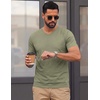 COOFANDY Mens T Shirts Short Sleeve V Neck T-Shirt Casual Plain Basic Tee(Light Green)